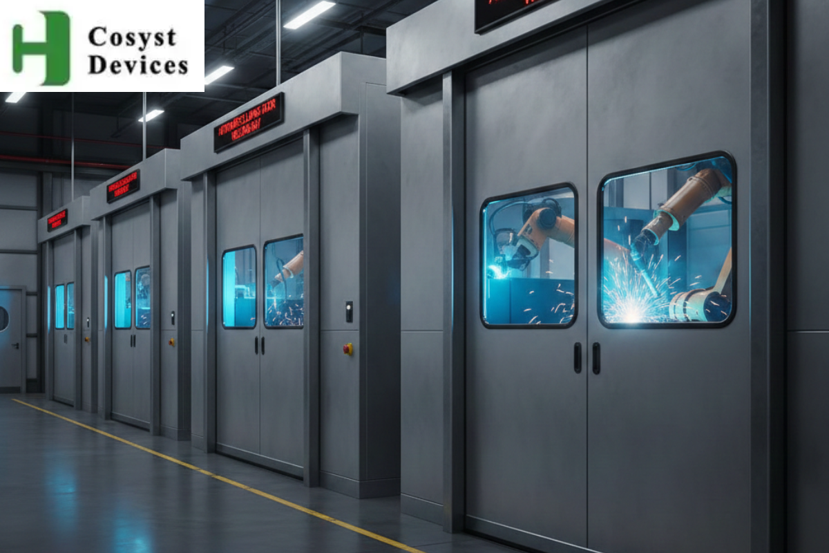 Industrial Automatic Sliding Doors for Electronics Units in Bangalore