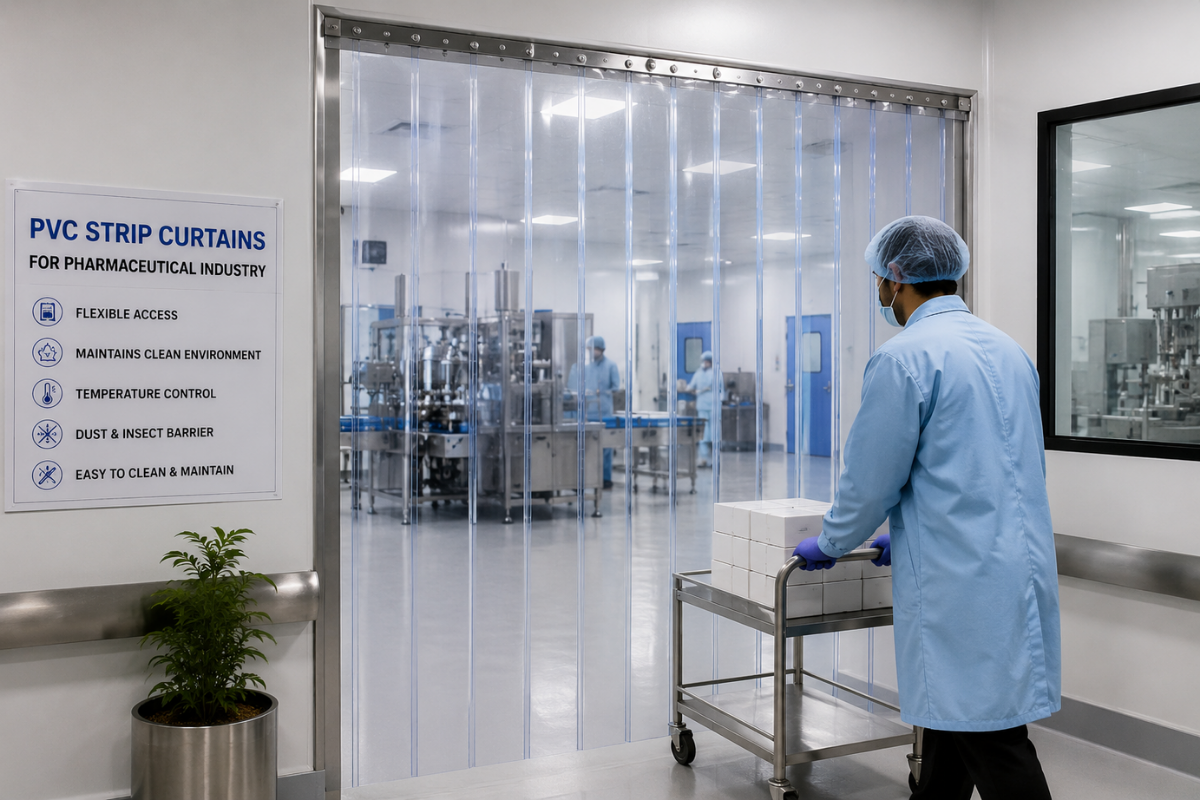PVC Strip Curtains for Pharmaceutical Industry in Doddaballapura Apparel Park