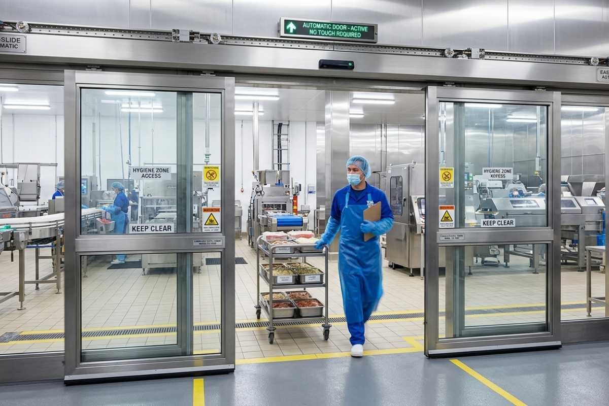 Automatic Sliding Doors for Cold Storage Units in Doddaballapura Apparel Park