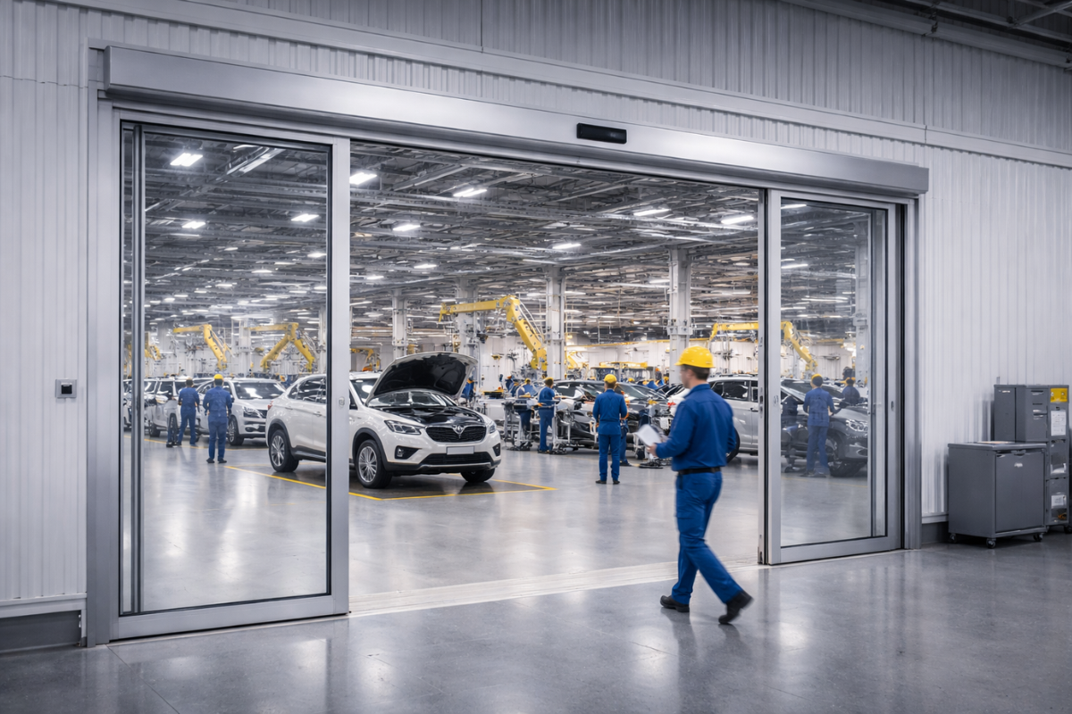 Automatic Sliding Doors for Automobile Industry in Whitefield Export Promotion Industrial Park