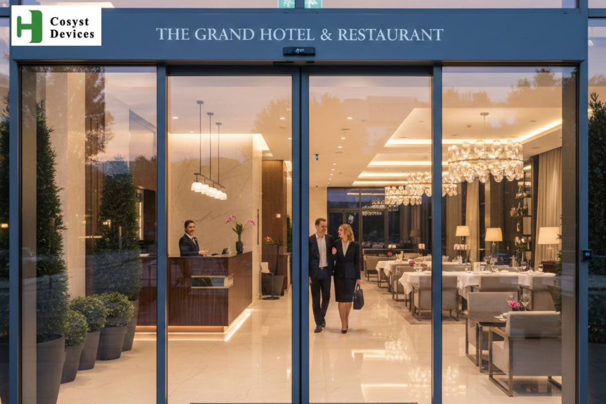 Automatic Sliding Doors for Hotels  Restaurants in Whitefield Export Promotion Industrial Park