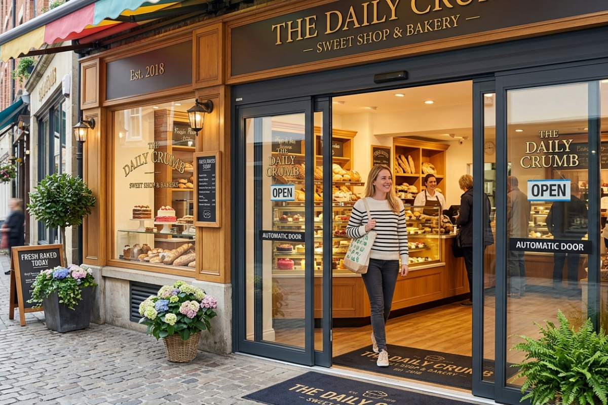 Automatic Sliding Doors for Sweet Shops  Bakeries in Doddaballapura Apparel Park