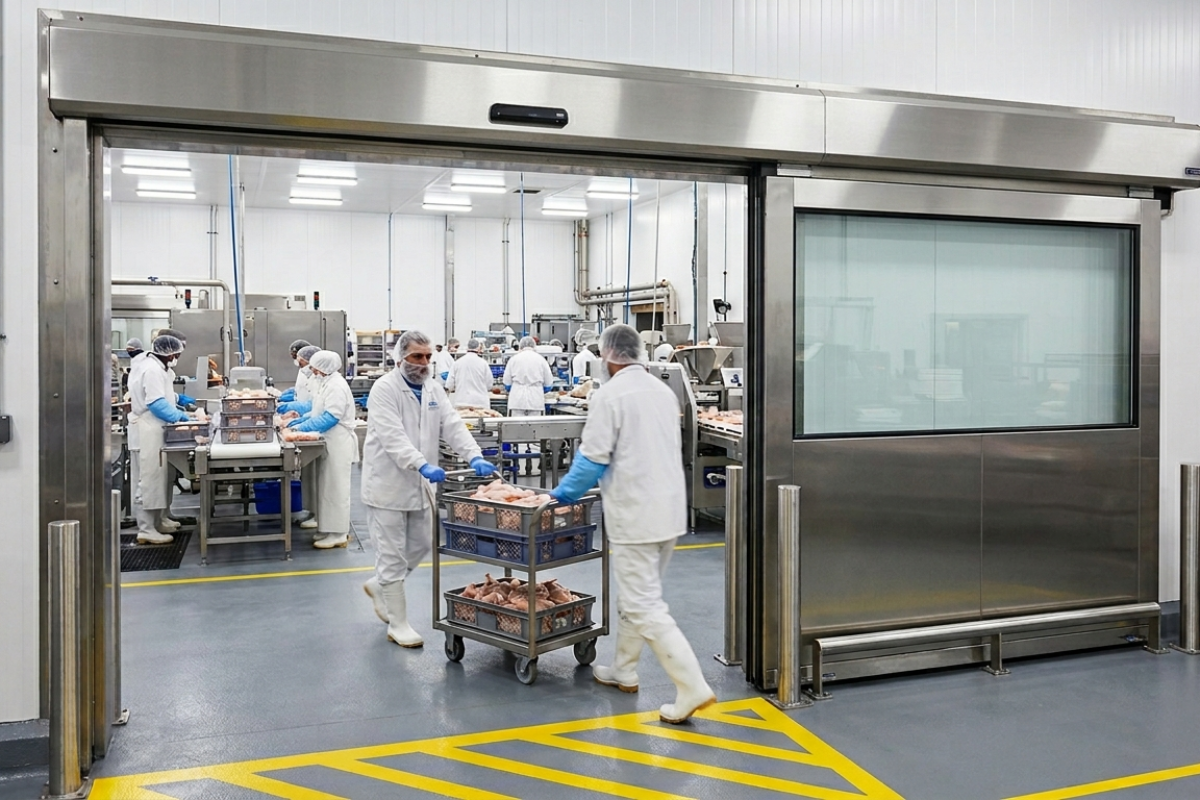 Automatic Sliding Doors for Food Processing Industry in Andheri MIDC