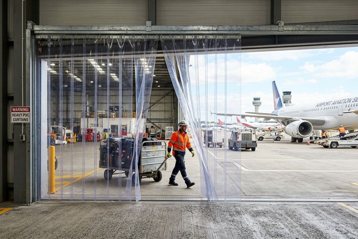 PVC Strip Curtains for Airports  Aviation in Doddaballapura Apparel Park
