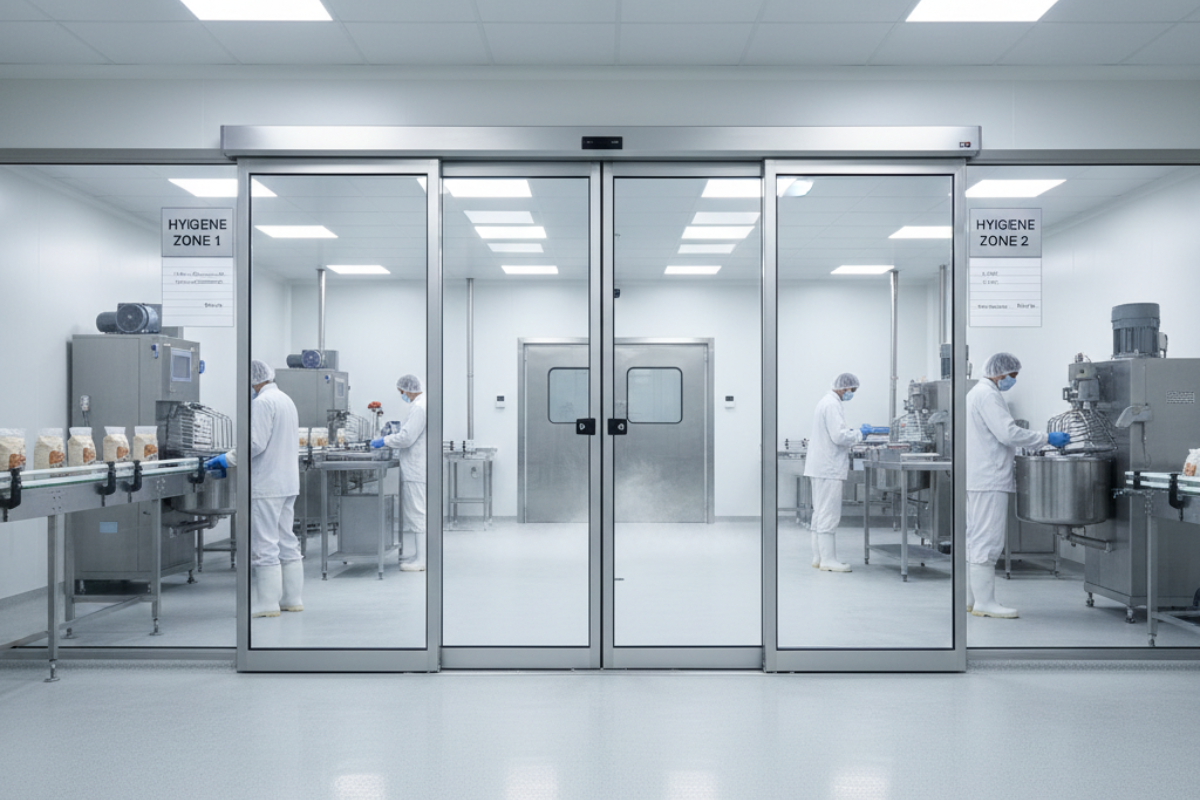 Automatic Sliding Doors for Food Processing Industry in Peenya