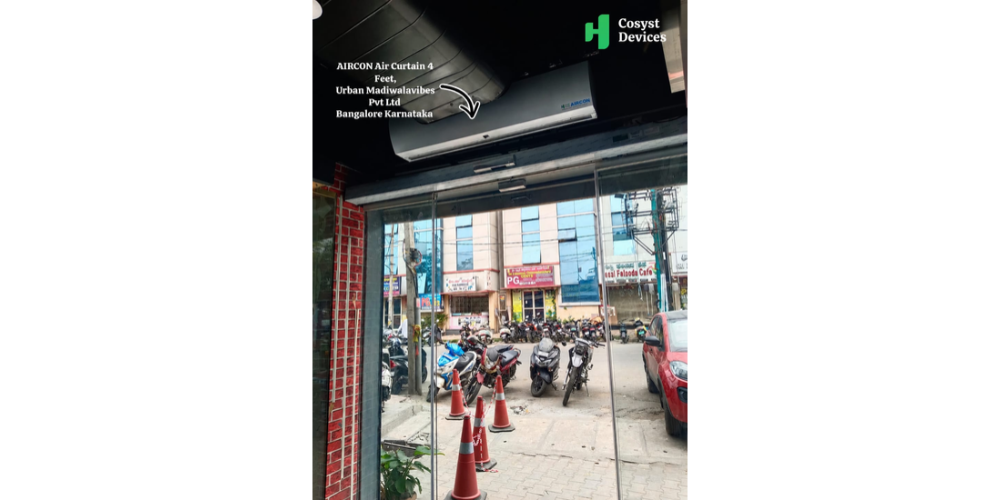 4 Feet AIRCON Air Curtain Installation at Urban Madiwalavibes Pvt. Ltd., Bangalore