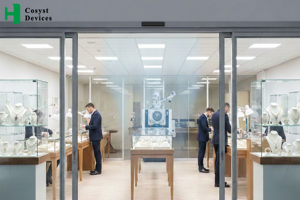 Jewellery Industry Solutions PVC curtains Automatic sliding doors and Air curtains