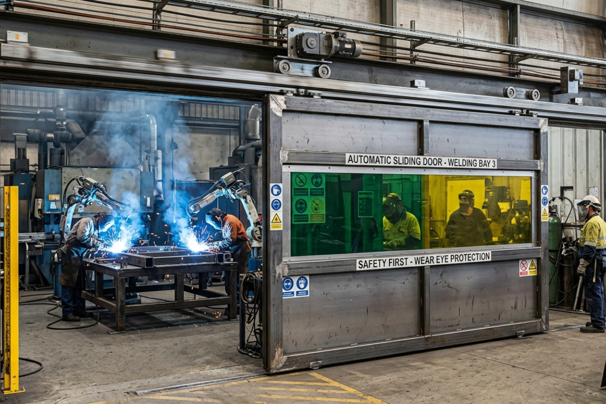 Automatic Sliding Doors for Welding Bays in Andheri MIDC Mumbai