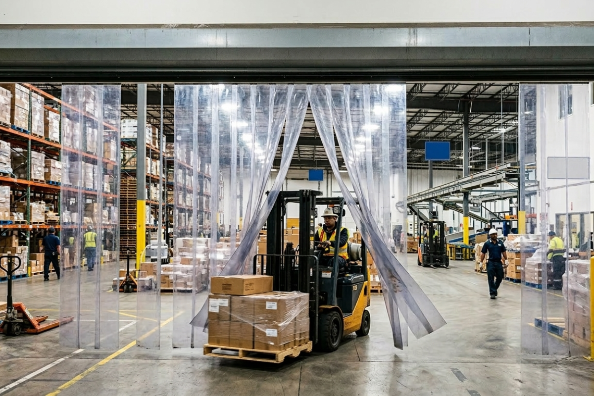 PVC Strip Curtains for Logistics  Warehousing in Doddaballapura Apparel Park