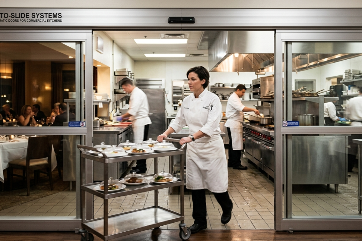 Automatic Sliding Doors for Hotels  Restaurants in Doddaballapura Apparel Park