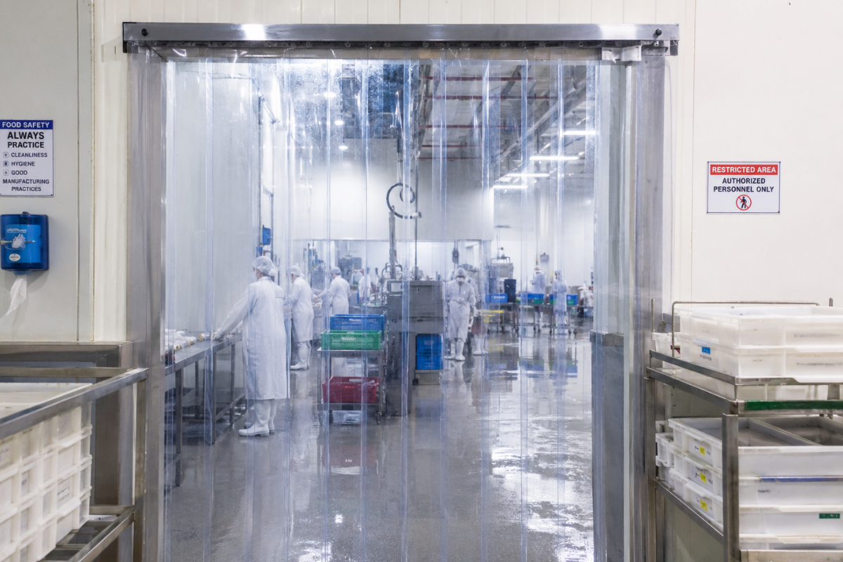 PVC Strip Curtains for Food Processing Industry in Whitefield Export Promotion Industrial Park