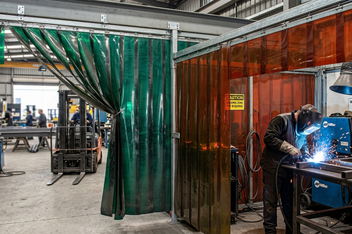 PVC Strip Curtains for Welding Bays in Whitefield Export Promotion Industrial Park